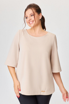 Блуза из текстиля длиной 64 см для повседневных образов DaLi 3152 светлый_беж - фото 1