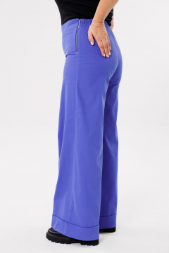 Женские брюки-палаццо из хлопкового джинса Michel chic 829 небесный - фото 5