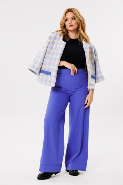 Женские брюки-палаццо из хлопкового джинса Michel chic 829 небесный - фото 3