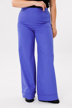 Женские брюки-палаццо из хлопкового джинса Michel chic 829 небесный - фото 2