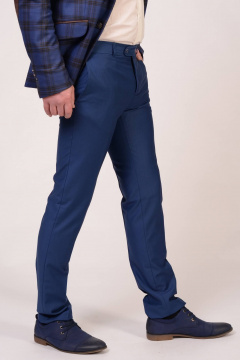 Классические синие брюки со стрелками и средней посадкой LAGENTE 6017.170 светло-синий - фото 3