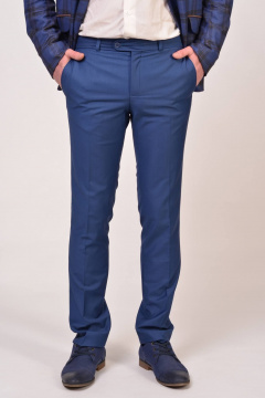 Деловые синие брюки со стрелками и классической посадкой LAGENTE 6017.176 светло-синий - фото 2