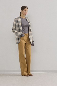 Хлопковые свободные брюки из текстиля с функциями на каждый день DAVA 5187 песок - фото 1