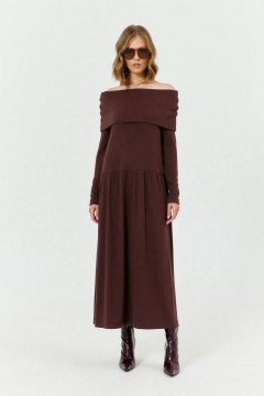 Платье трапеция из трикотажа с отрезным лифом COCKTAIL 1034/1 - фото 1