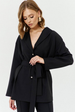 Костюм из блузы и клеш-брюк с воротником В-образным COCKTAIL 1037 - фото 3