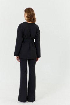 Костюм из блузы и клеш-брюк с воротником В-образным COCKTAIL 1037 - фото 2