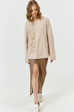 Джемпер из трикотажа с печатью и классическим воротником COCKTAIL 1040 - фото 5