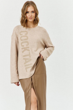 Джемпер из трикотажа с печатью и классическим воротником COCKTAIL 1040 - фото 3