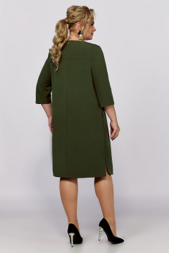 Платье прямого силуэта с планкой и карманами в стиле Классика Algranda А4023-4 - фото 3