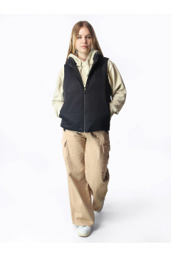 Жилет на каждый день из плащёвой ткани для девочек-подростков АРТУС 24С8-Р57 черный - фото 4