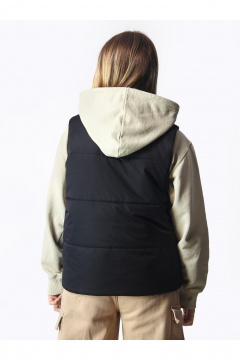 Жилет на каждый день из плащёвой ткани для девочек-подростков АРТУС 24С8-Р57 черный - фото 3