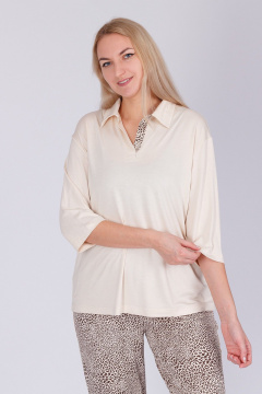 Трикотажный джемпер и брюки из вискозы для дома и отдыха Belarusachka РС5744 лео/оникс - фото 2