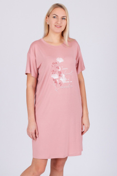 Домашняя сорочка из вискозы с эффектной печатью Belarusachka РС5367А александрит - фото 2