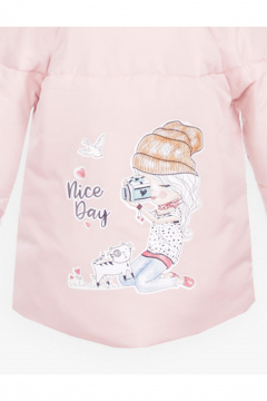 Демисезонная спортивная куртка для девочки с шевроном АРТУС 23С83-Р57 лотос - фото 4