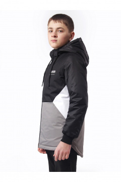 Демисезонная спортивная куртка для мальчика с шлевками АРТУС 23С78-Р57 темно-серый - фото 3