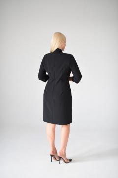 Платье жакет до колена из текстиля с лацканами Мастер Мод 863с черный - фото 4