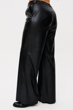 Брюки палаццо из эко-кожи с высокой посадкой Anelli 1400.2 - фото 2