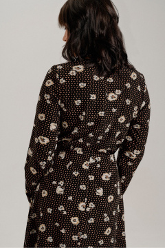 Платье приталенное с принтом и длинными рукавами JRSy 2506 - фото 4