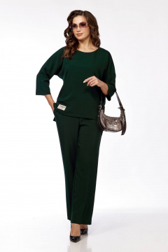 Элегантный женский комплект блуза с летучей мышью и брюки Taita plus 2423/1 бутылка - фото 5