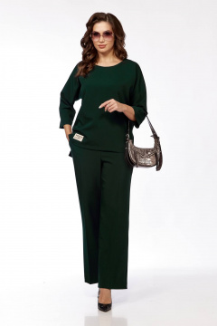 Элегантный женский комплект блуза с летучей мышью и брюки Taita plus 2423/1 бутылка - фото 4