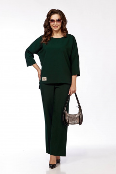 Элегантный женский комплект блуза с летучей мышью и брюки Taita plus 2423/1 бутылка - фото 3