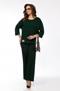 Элегантный женский комплект блуза с летучей мышью и брюки Taita plus 2423/1 бутылка - фото 1