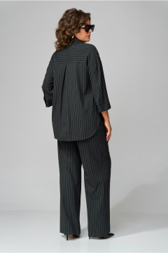 Костюм блуза и брюки с горизонтальной кокеткой из текстиля Орхидея 1468 - фото 2