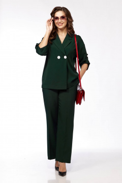 Комплект брюк палаццо и жакета прямого силуэта из текстиля Taita plus 2329/8 - фото 4