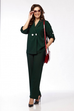 Комплект брюк палаццо и жакета прямого силуэта из текстиля Taita plus 2329/8 - фото 3