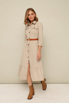 Джинсовое платье с накладными карманами и поясом PUR PUR 11-320/1 - фото 2