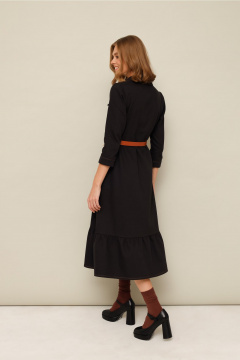 Джинсовое платье с воротником и ремнем для повседневного образа PUR PUR 11-320/2 - фото 2