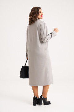 Демисезонное прямое платье из трикотажа с накладными карманами Almirastyle 369 - фото 3