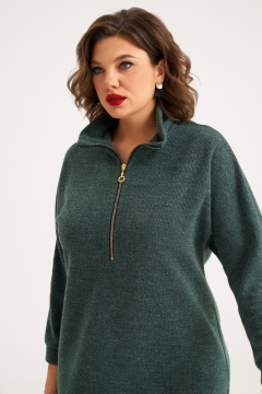 Демисезонное миди платье из трикотажа с длиной рукава и стойкой воротником Almirastyle 383 - фото 5