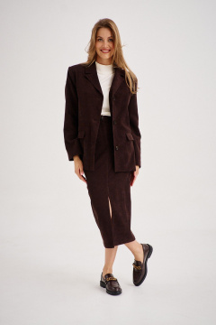 Комплект юбки и джемпера из вискозного трикотажа на каждый день EZER 2105 баклажан - фото 2