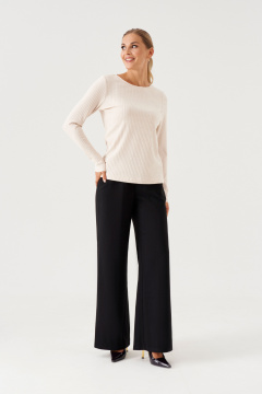 Джемпер полуприлегающего силуэта из трикотажа для повседневных образов Панда 194740w молочный - фото 1