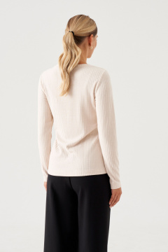 Джемпер полуприлегающего силуэта из трикотажа для повседневных образов Панда 194740w молочный - фото 5