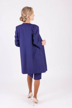 Фиолетовый плащ полуприталенного силуэта из вискозной ткани Domna 8302 - фото 3