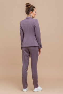Фиолетовый двубортный пиджак с классической посадкой из ткани Domna 8403.170 сиреневый - фото 3