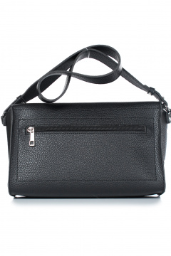 Сумка из экокожи с карманом и ремнем-нашлёпкой Galanteya 35123.24с77к45 черный - фото 3