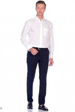 Рубашка классический крой из хлопка для деловых образов Pan-Mod 2001/1.170 молочный - фото 2