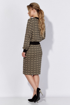 Костюм юбочный кардиган из трикотажа и поясная юбка LEANNA-STYLE 9019 мультиколор - фото 2