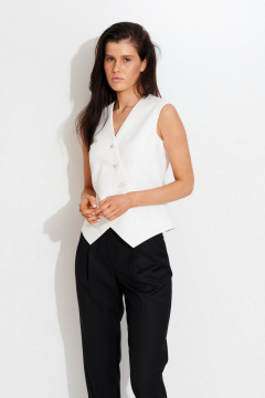 Классические брюки зауженные из костюмной ткани Morozov Amavie 4.2053_A1_Venera черный - фото 3