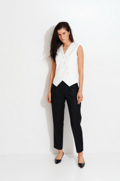 Классические брюки зауженные из костюмной ткани Morozov Amavie 4.2053_A1_Venera черный - фото 2