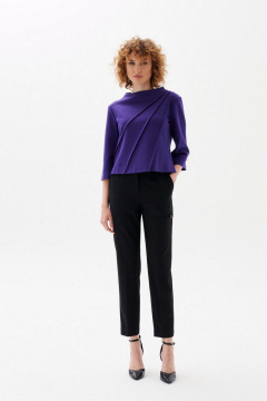 Зауженные брюки классического кроя из текстиля Morozov Amavie 4.2058_A1_Rene черный - фото 2