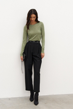 Джемпер из вискозы с овальной горловиной в светлом оттенке ANNETE A962/3 - фото 2