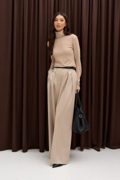 Трикотажный джемпер с стойкой и коротким рукавом ANNETE A988 - фото 3