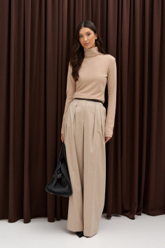 Трикотажный джемпер с стойкой и коротким рукавом ANNETE A988 - фото 2