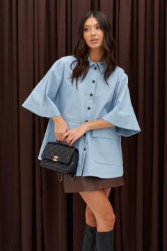 Круглогодичная хлопковая рубашка прямого кроя ANNETE A991 - фото 1