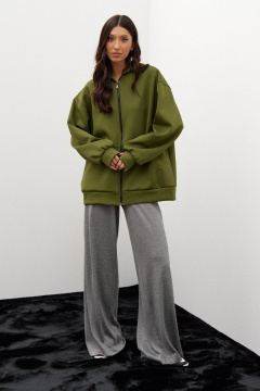 Трикотажная толстовка с капюшоном и накладными карманами ANNETE A997 - фото 4