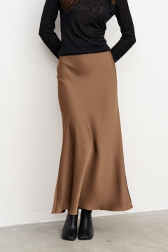 Юбка полуприлегающая из струящегося текстиля с поясом ANNETE A1357 - фото 4